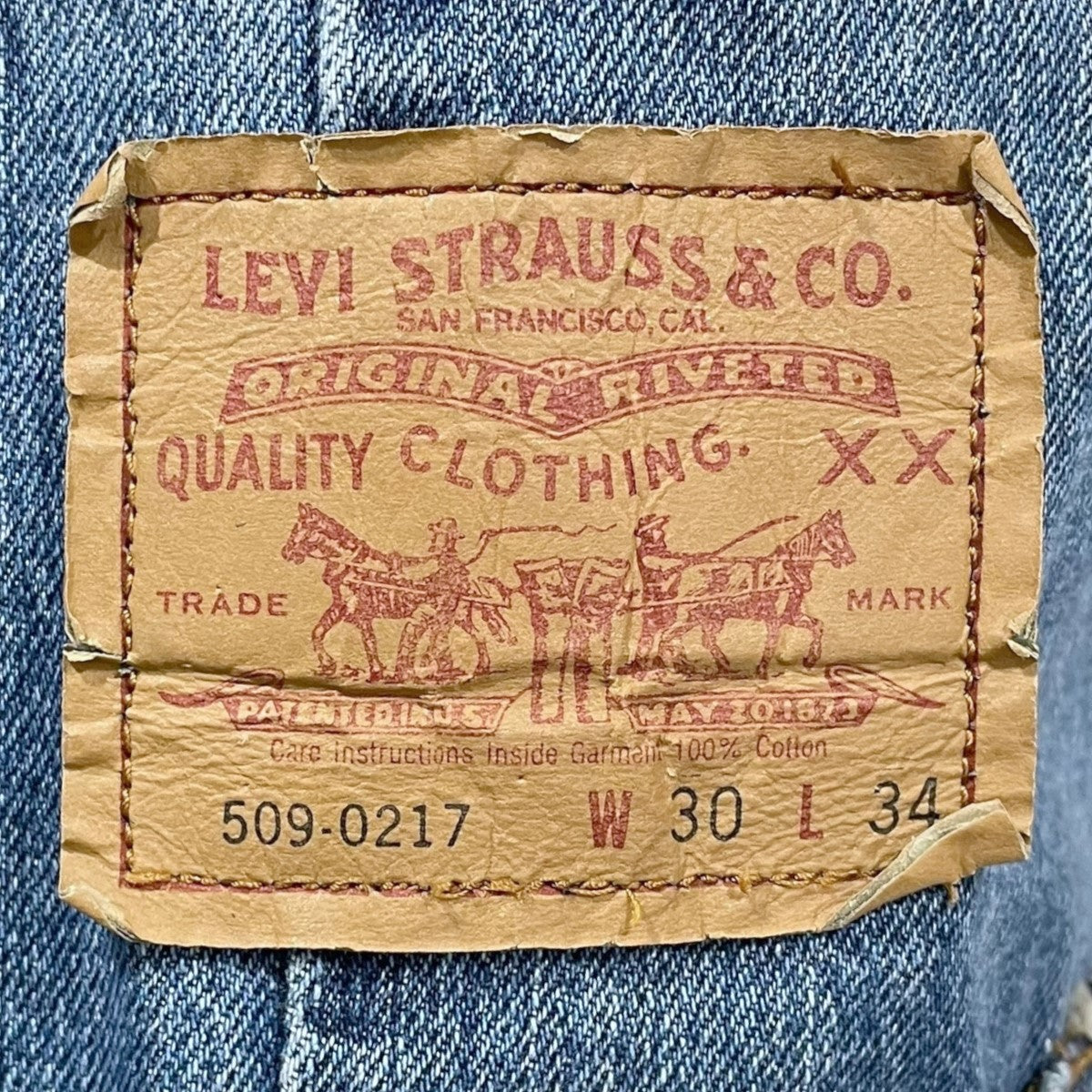 LEVI'S(リーバイス) デニムリメイクトートバッグ インディゴ