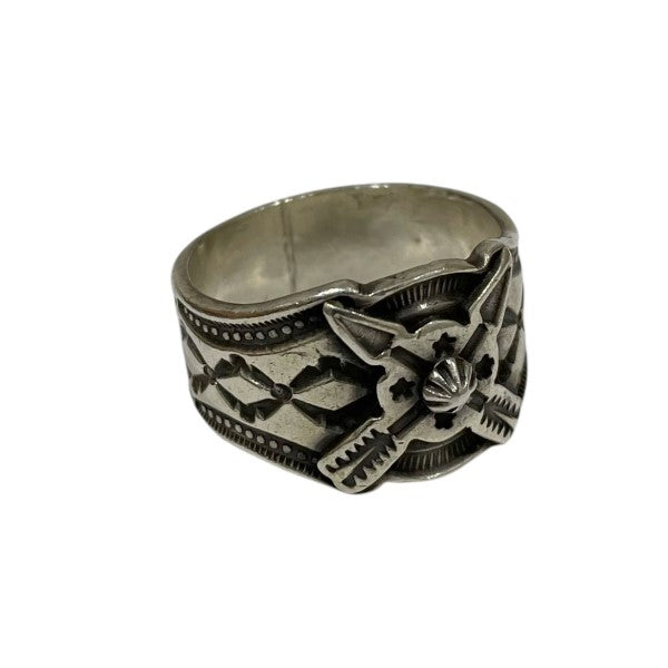 美品 NAVAJO GaryReeves ネイティブスタンプワークリング 19号 美品 NAVAJO GaryReeves ネイティブスタンプワークリング 19号