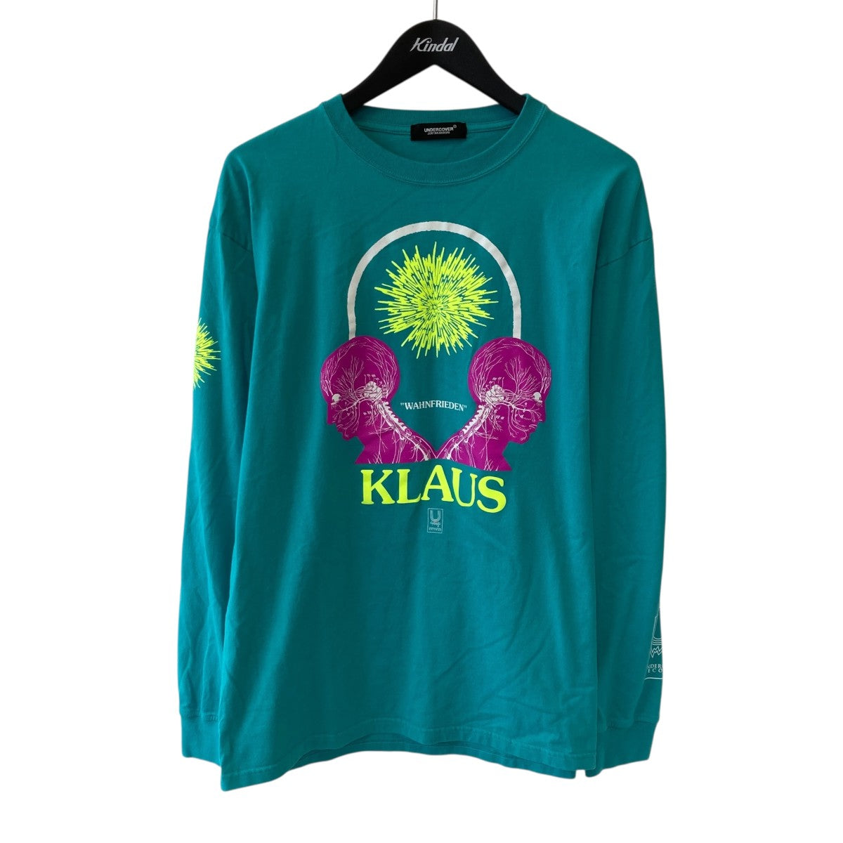 美品 UNDERCOVER 前後アシメトリー 英字 トレーナー カットソー 長袖 UNDERCOVER(アンダーカバー) 長袖TシャツUC1E4892-2 UC1E4892-2