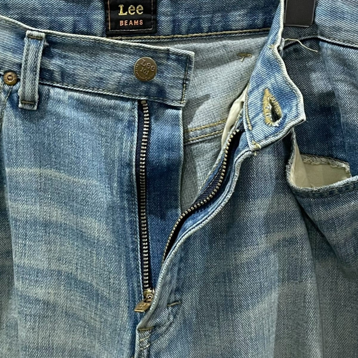 新品未使用品　BEAMS × Lee 101 クラッシュ デニムパンツ W30 別注】Lee 101 クラッシュ デニム パンツ W30 完売 ビームス