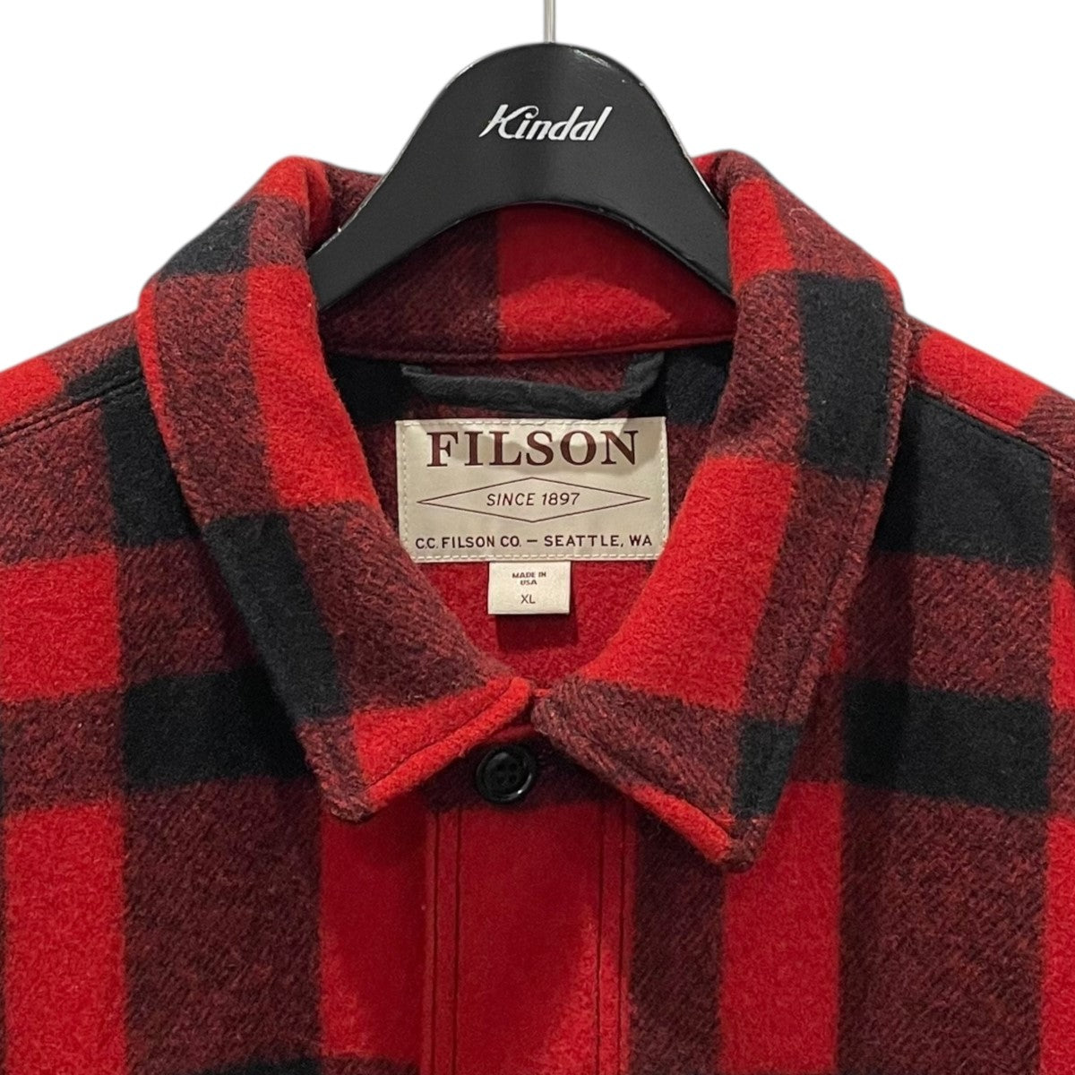 【極美品】 トゥモローランド ブルーワーク ウールジャケット レッド チェック FILSON(フィルソン) チェック柄ウールジャケット MACKINAW