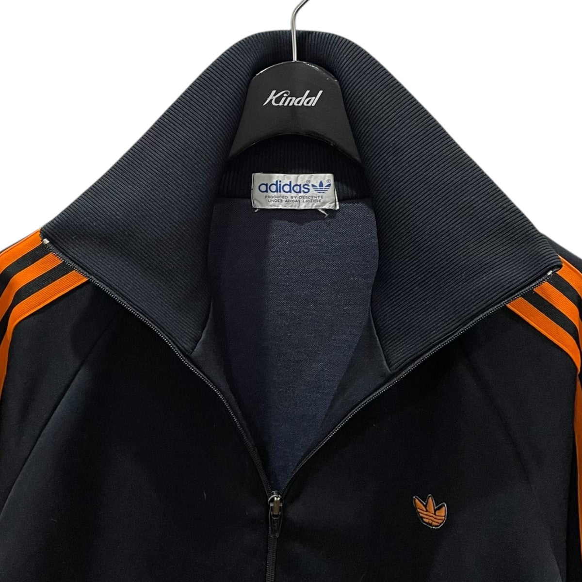 adidas 70s 80s ADS-4F 5号 デサント ネイビー adidas(アディダス) 80s ジップアップジャケット トラック