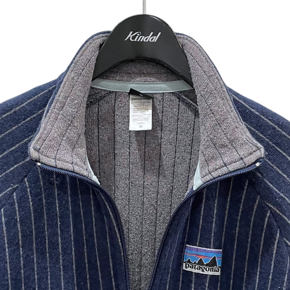 00's patagonia キルトアゲインジャケット ストライプ柄 USA製 Patagonia(パタゴニア) ストライプ柄ジップアップジャケット