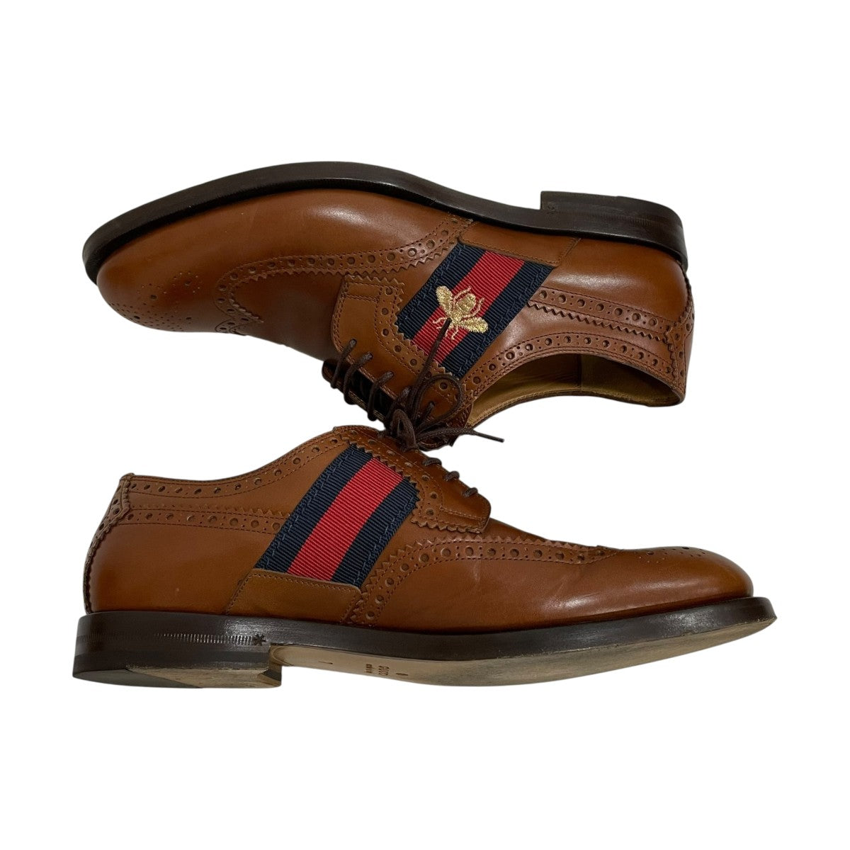 GUCCI ヒール付きブラウンシューズ 38 GUCCI(グッチ) レザーシューズ473683 473683 ブラウン サイズ 7