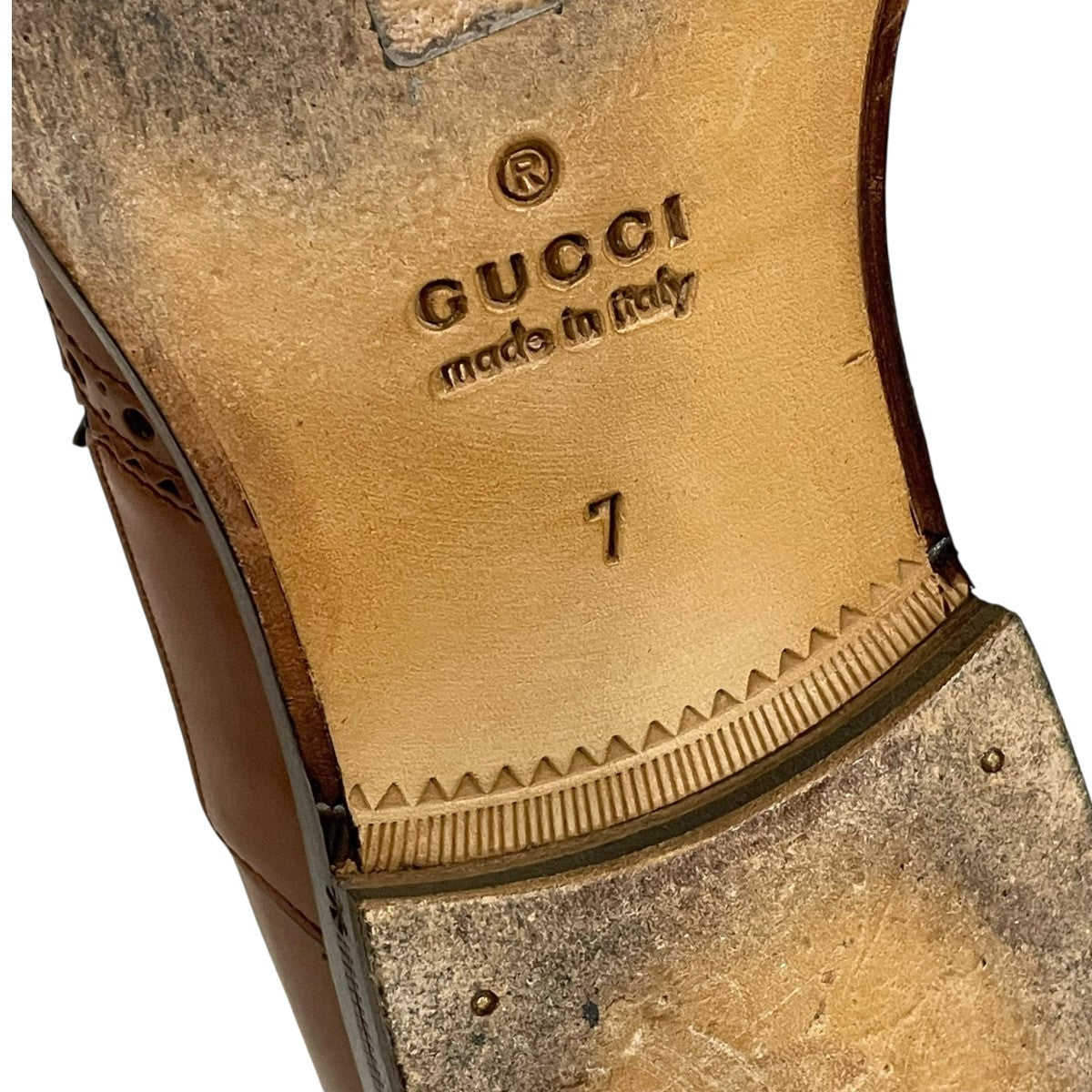 GUCCI(グッチ) レザーシューズ473683 473683 ブラウン サイズ 7