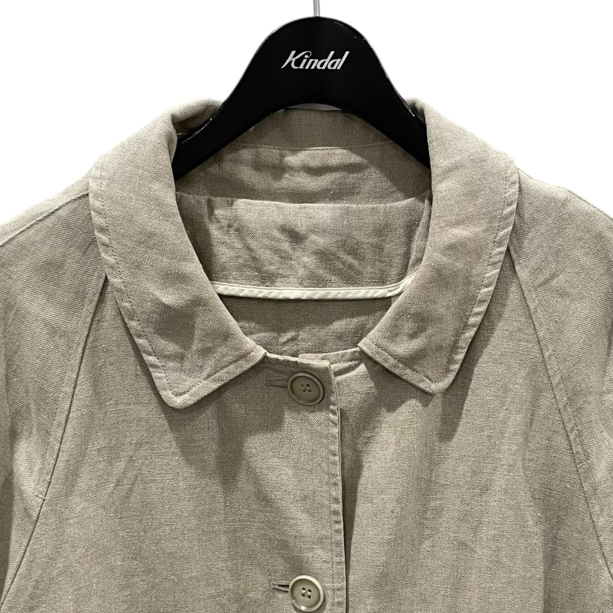 美品▲//ネストローブ nest Robe //リネンノーカラーダブルコート NEST ROBE（ネストローブ）中古・古着オンライン通販 | Kindal