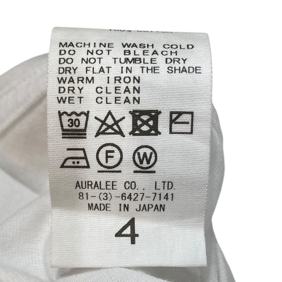 AURALEE SEAMLESS CREW NECK TEE半袖TシャツA00T01ST 古着・中古-5枚目のアイテム画像