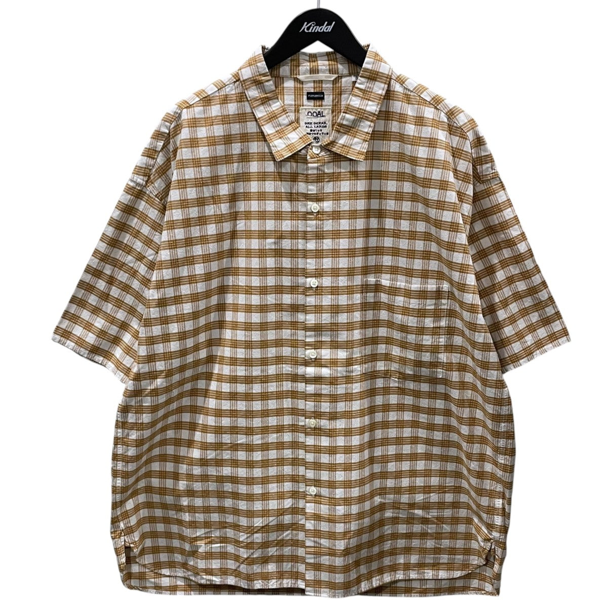 nanamica チェック柄半袖シャツ Cotton Silk PALAKA Check S／S Shirt コットンシルク パラカ チェックショートスリーブシャツ SUGS416 古着・中古-1枚目のアイテム画像