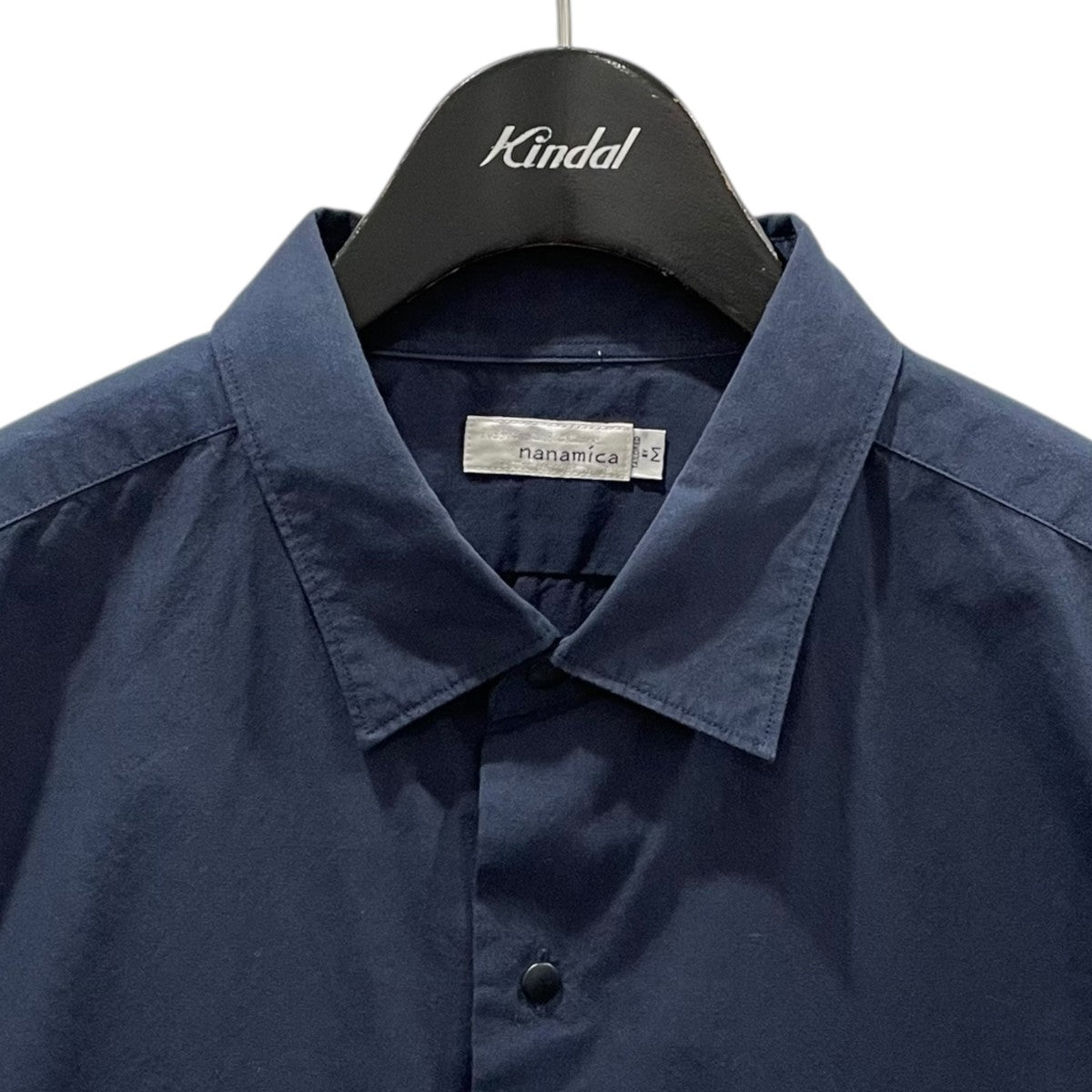 nanamica ナナミカ　半袖ニット　ネイビー　サイズXS 001-902506150009_1.jpg