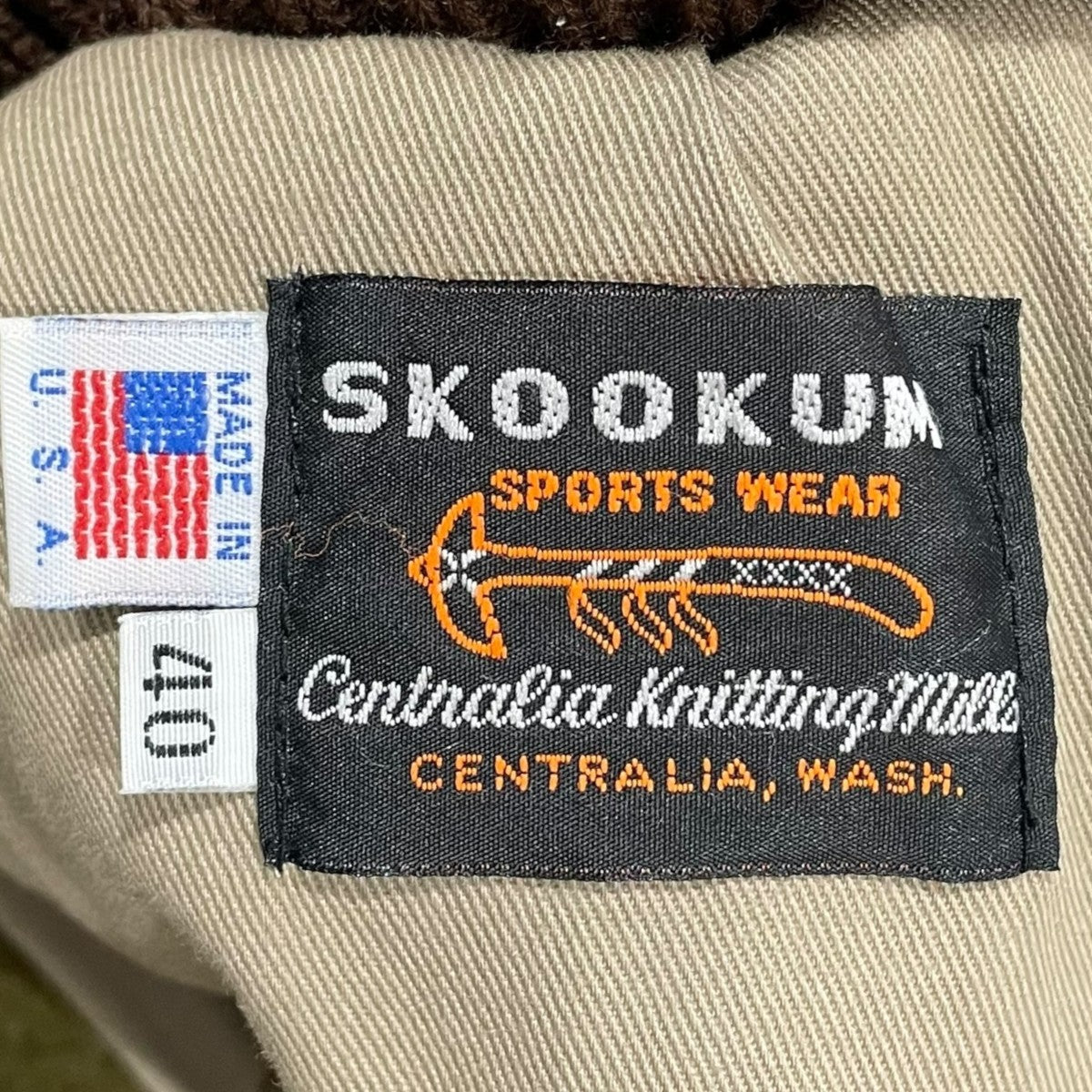SKOOKUM KIXSIX レザースタジャン XL AVIREX スタジャン 「WEB＆DEPOT限定」SKOOKUM VARSITY JACKET