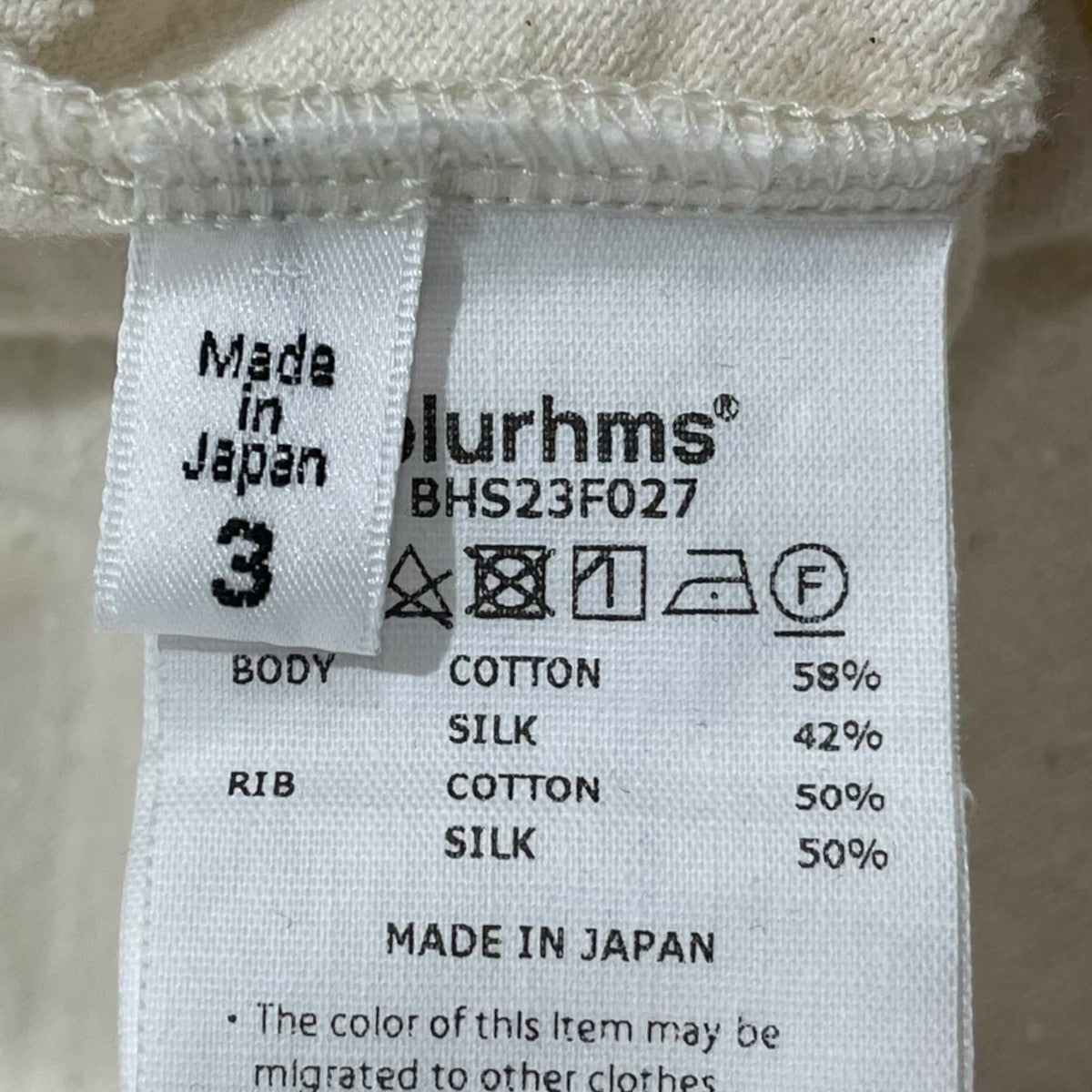 Blurhms コットンシルクプルオーバー COMOLI コットンシルクジャージーハーフジッププルオーバー