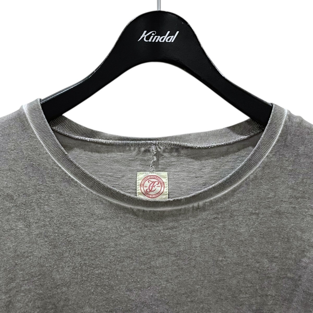 FULLCOUNT 18SS コールドダイ加工五分袖Tシャツ CHARCOAL TEE FADE TO BLACK チャコール フェイドトゥブラック 5969 古着・中古-3枚目のアイテム画像