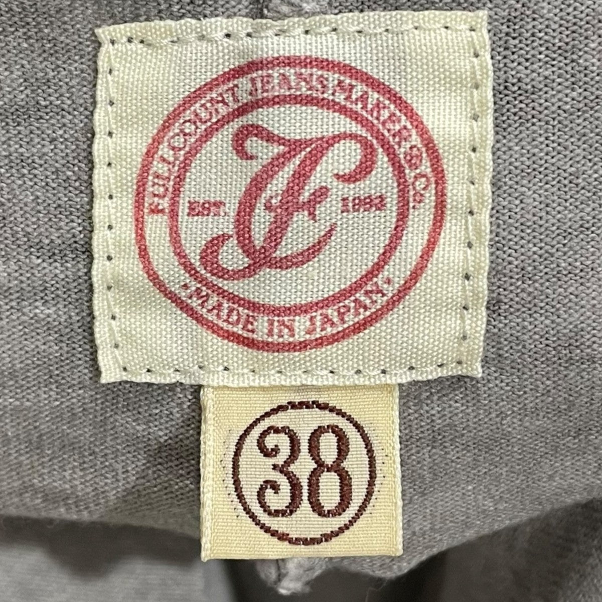 FULLCOUNT 18SS コールドダイ加工五分袖Tシャツ CHARCOAL TEE FADE TO BLACK チャコール フェイドトゥブラック 5969 古着・中古-4枚目のアイテム画像