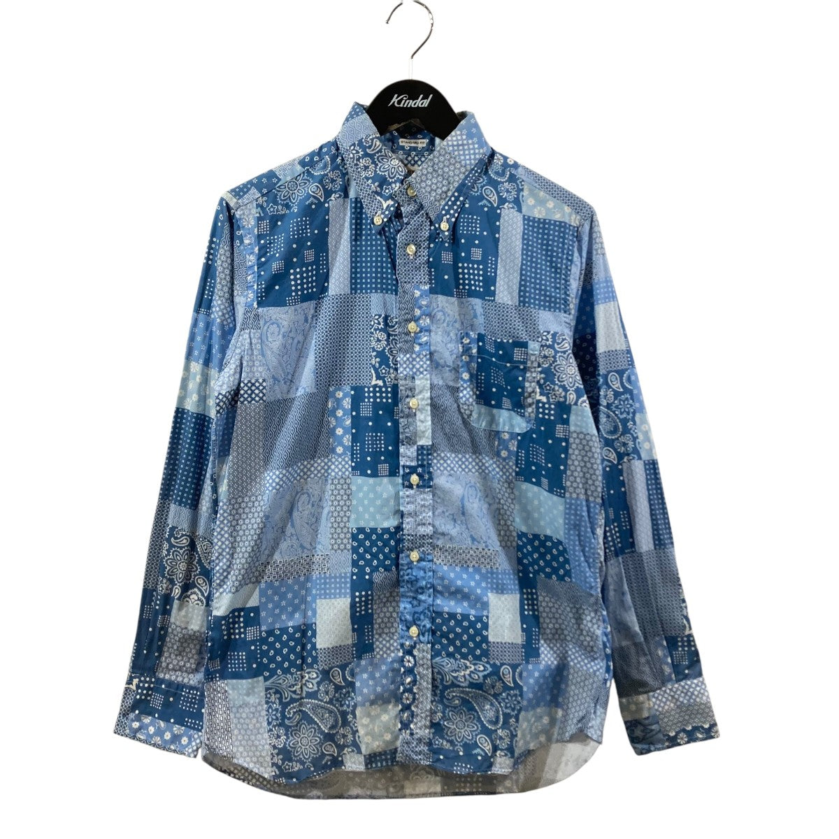 INDIVIDUALIZED SHIRTS パッチワークボタンダウンシャツ 古着・中古-1枚目のアイテム画像
