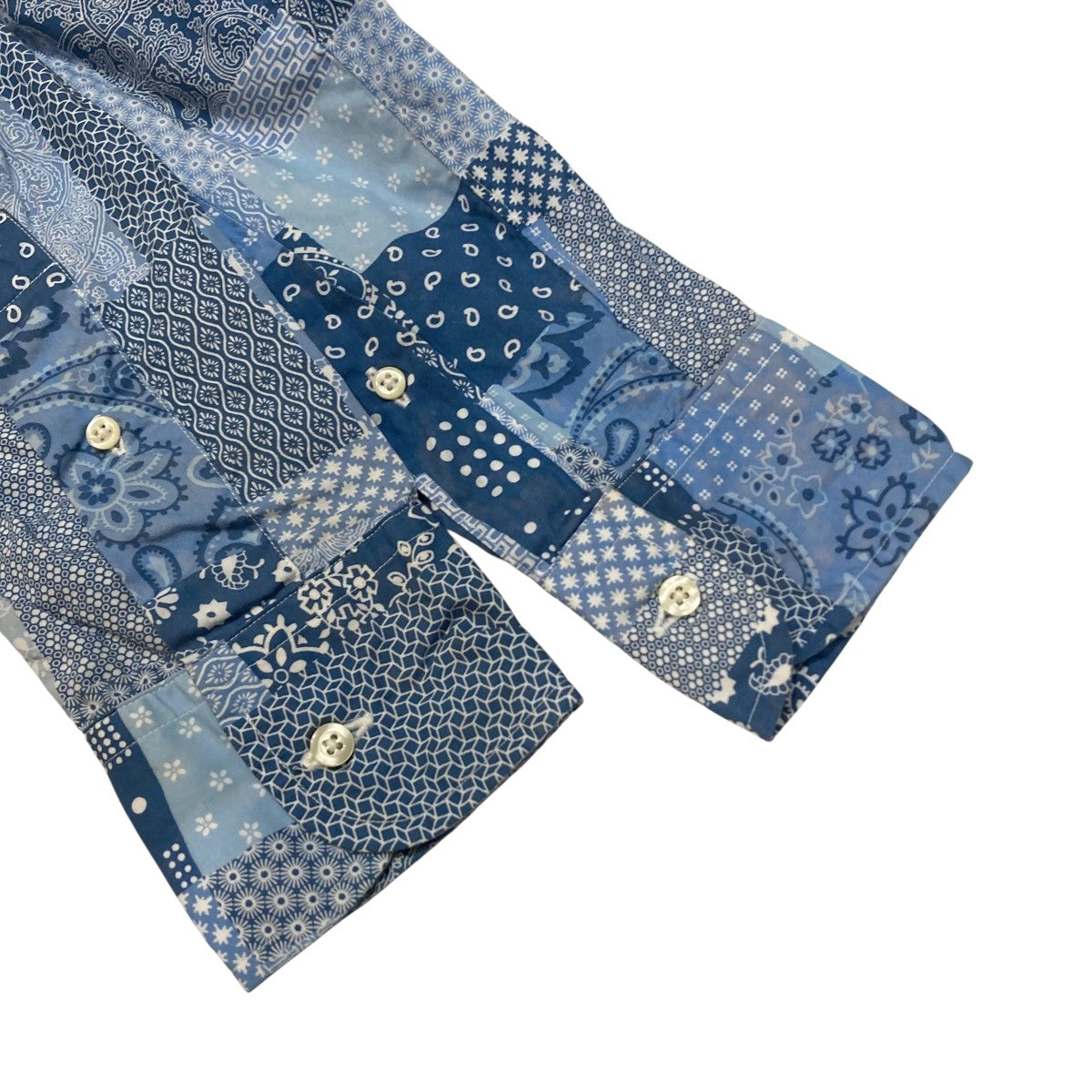 INDIVIDUALIZED SHIRTS パッチワークボタンダウンシャツ 古着・中古-5枚目のアイテム画像