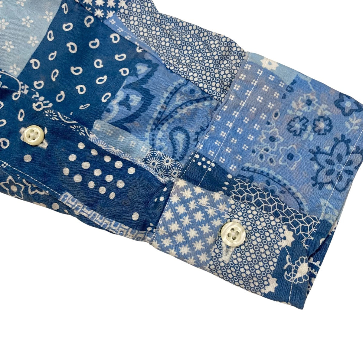 INDIVIDUALIZED SHIRTS パッチワークボタンダウンシャツ 古着・中古-6枚目のアイテム画像