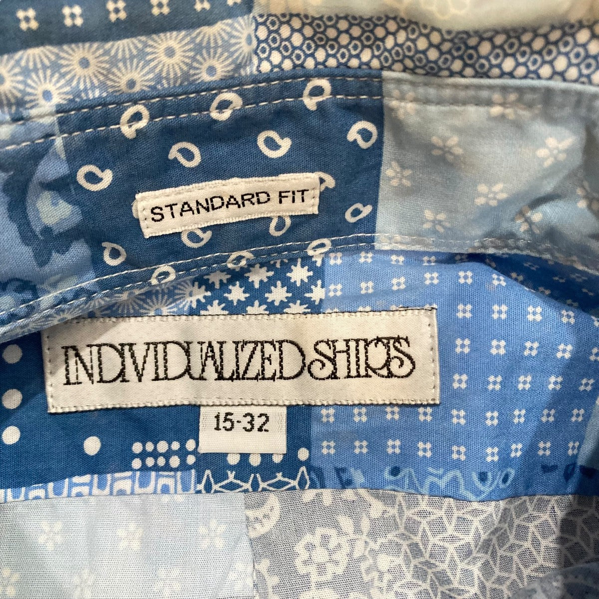 INDIVIDUALIZED SHIRTS パッチワークボタンダウンシャツ 古着・中古-7枚目のアイテム画像