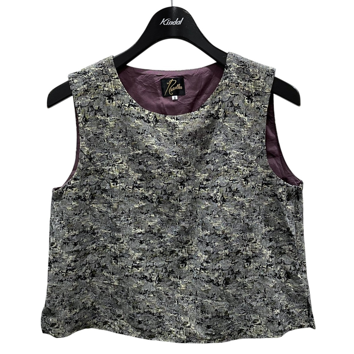 Needles プルオーバージャガードベスト C．C． Vest - Double Weave Jq． KP107 古着・中古-1枚目のアイテム画像