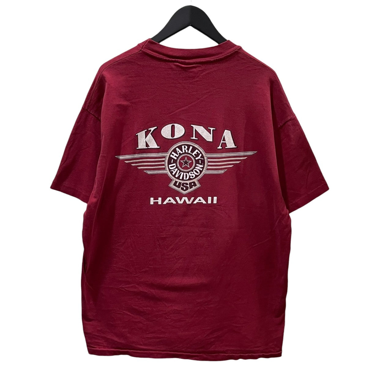HARLEY-DAVIDSON 90s プリントTシャツ USA製 Hanes BEEFY-T ヘインズ ビーフィーT 古着・中古-2枚目のアイテム画像