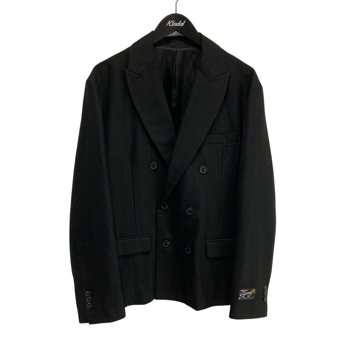STUSSY テーラードジャケット ブラック 黒　L STUSSY（テーラードジャケット）のフリマアイテム一覧
