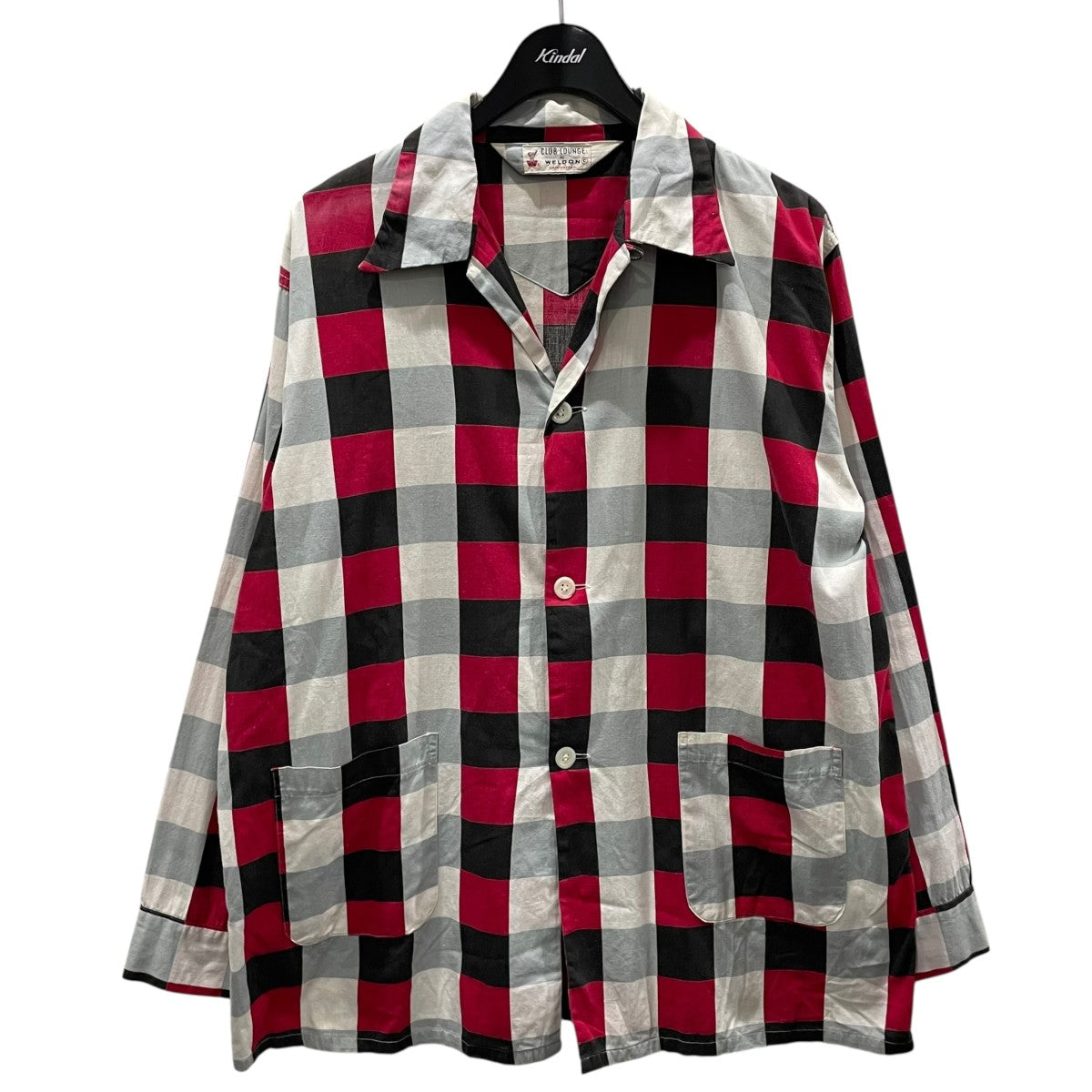 50-60s オープンカラーチェック柄シャツ Pajama Shirt パジャマシャツ