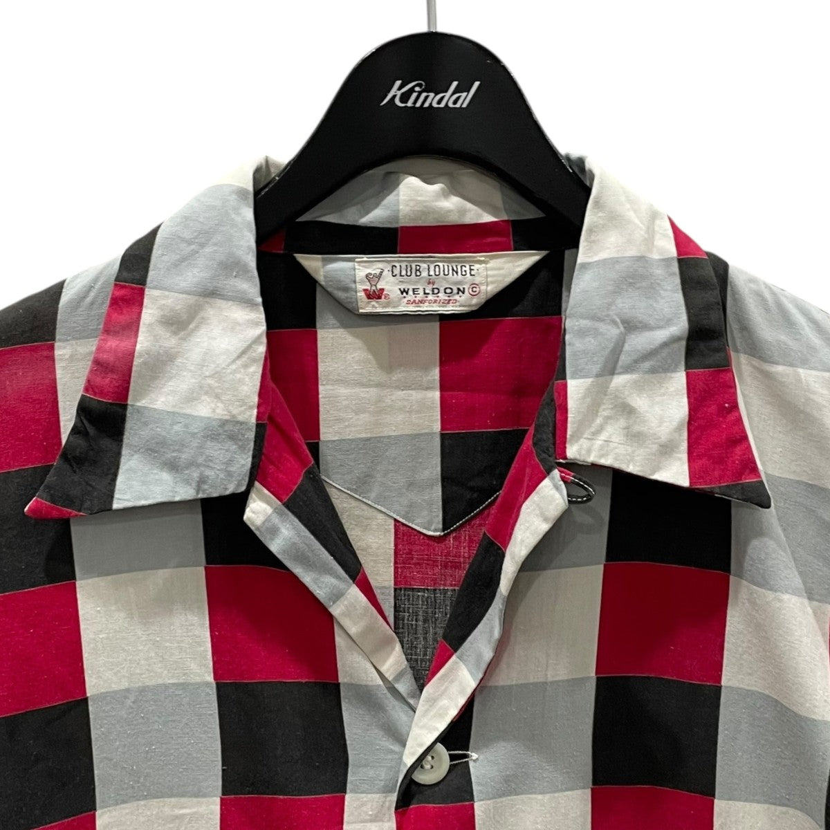 50-60s オープンカラーチェック柄シャツ Pajama Shirt パジャマシャツ