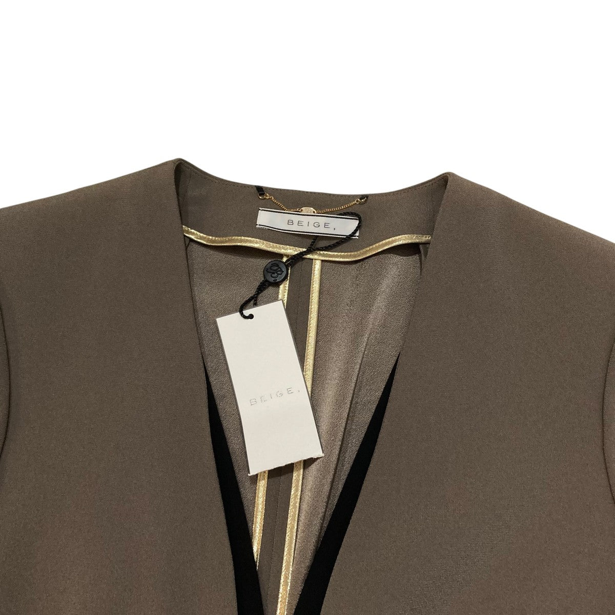 BEIGE(ベイジ) ノーカラージャケットJK CW BA 0101 JK CW BA