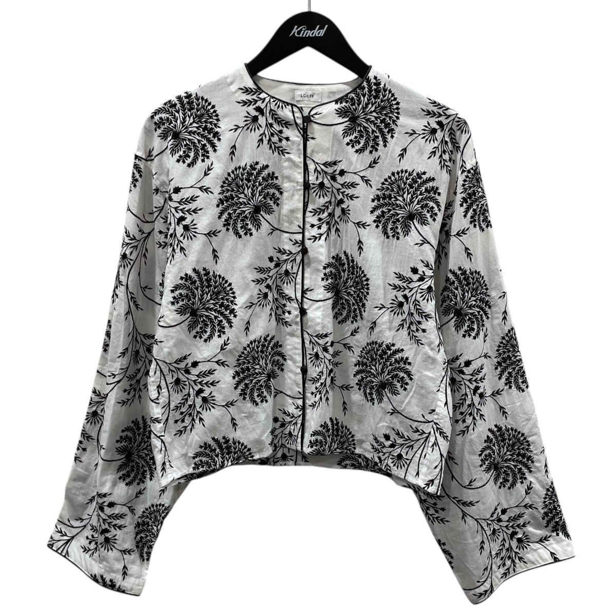 【極美品】LOEFF フラワー 刺繍 スパンコール オーガンジーシャツ LOEFF（ロエフ）の「＜LOEFF＞フラワー スパンコール オーガンジー