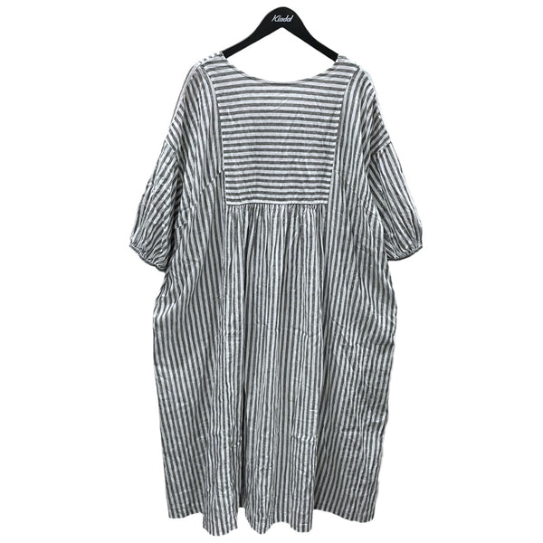 nest Robe(ネストローブ) 24SS ストライプ柄コットンリネンワンピース