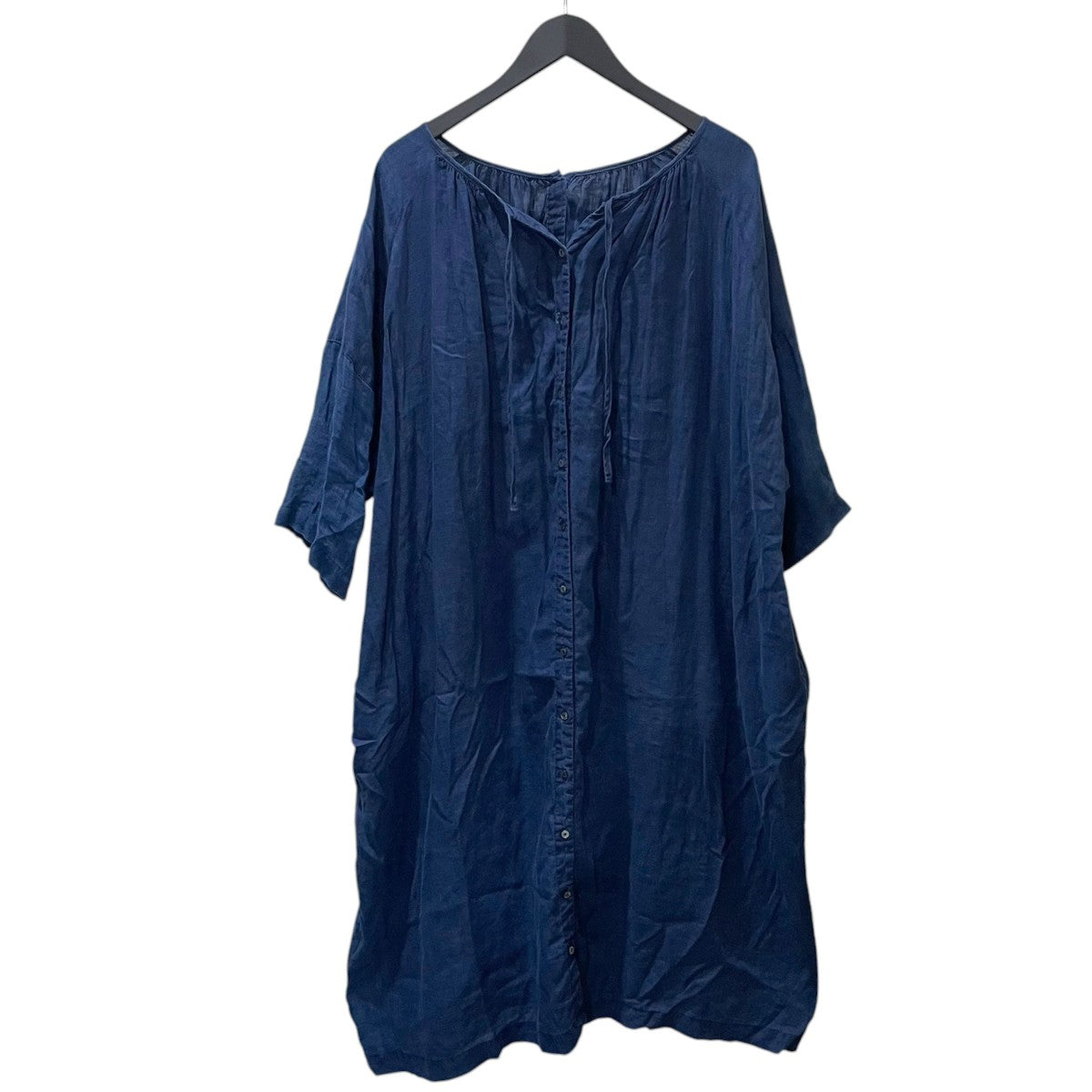 nest Robe 24SS 2WAYリネンロングワンピース リネンインディゴ墨染め2WAYドレス 01242-1029 古着・中古-2枚目のアイテム画像