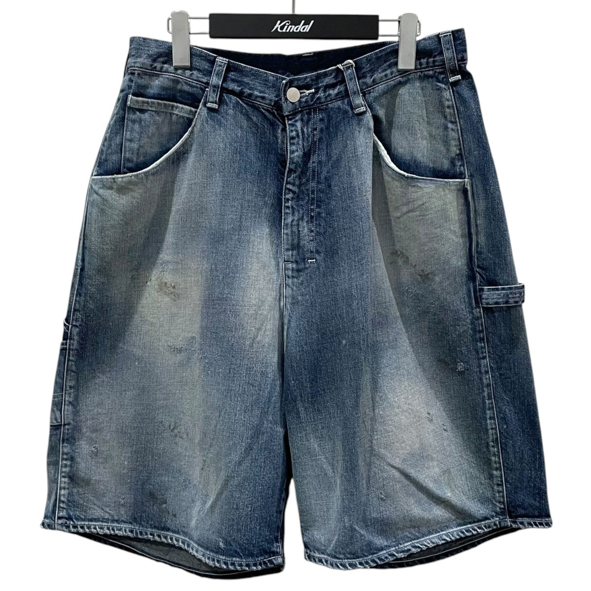 ANCELLM×WISM 25AW 加工デニムハーフパンツ BOXY DENIM PAINTER SHORTS