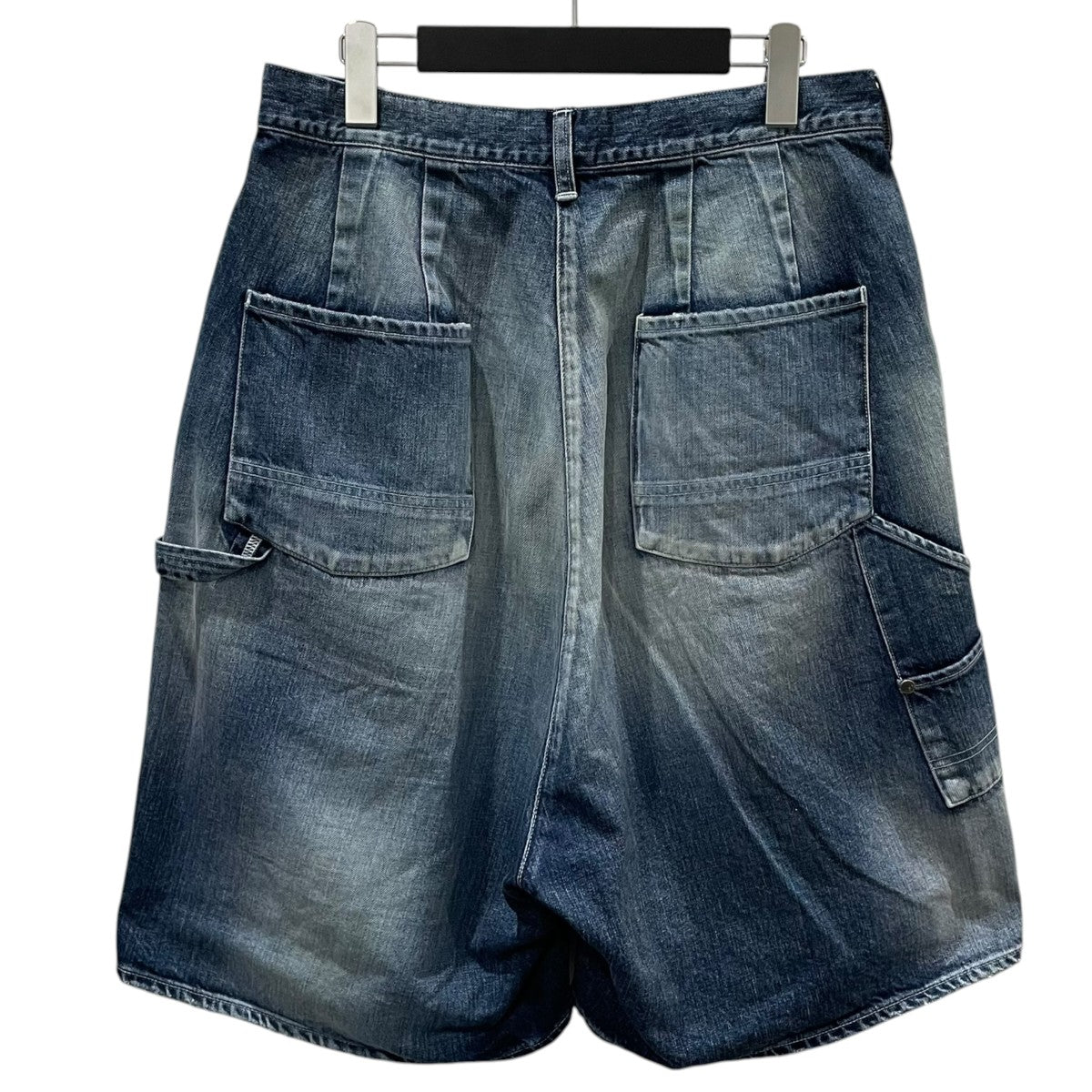ANCELLM×WISM 25AW 加工デニムハーフパンツ BOXY DENIM PAINTER SHORTS