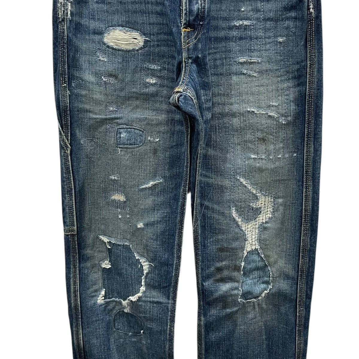 RRL(ダブルアールエル) 加工デニムパンツ Straight Fit Brayton