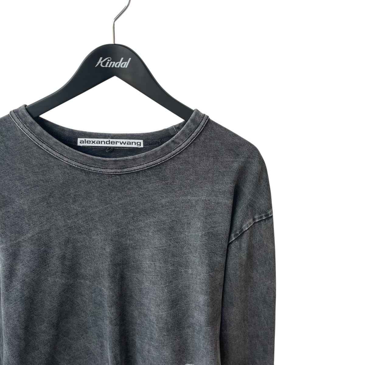 alexanderwang ダークグレー 長袖カットソー ALEXANDER WANG(アレキサンダーワン) ダメージ加工長袖