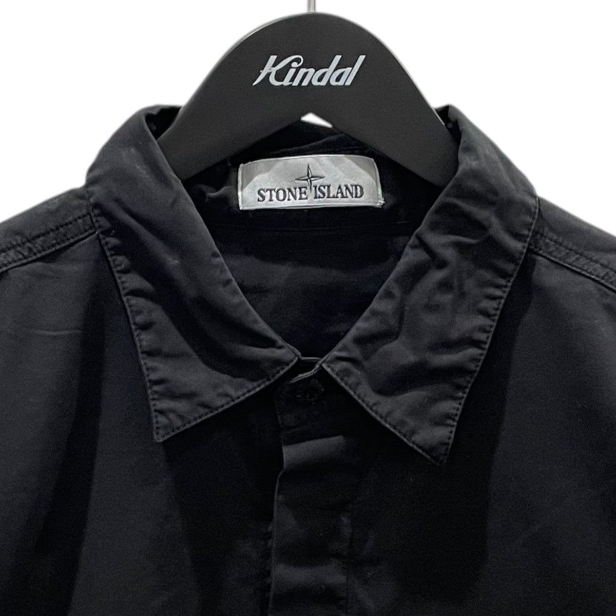 STONE ISLAND 25SS ガーメントダイ 半袖シャツ Supima Cotton Twill Stretch-TC Shirt スーピマコットン ツイルストレッチ ティントゥーラカーポシャツ K2S151100007 古着・中古-3枚目のアイテム画像