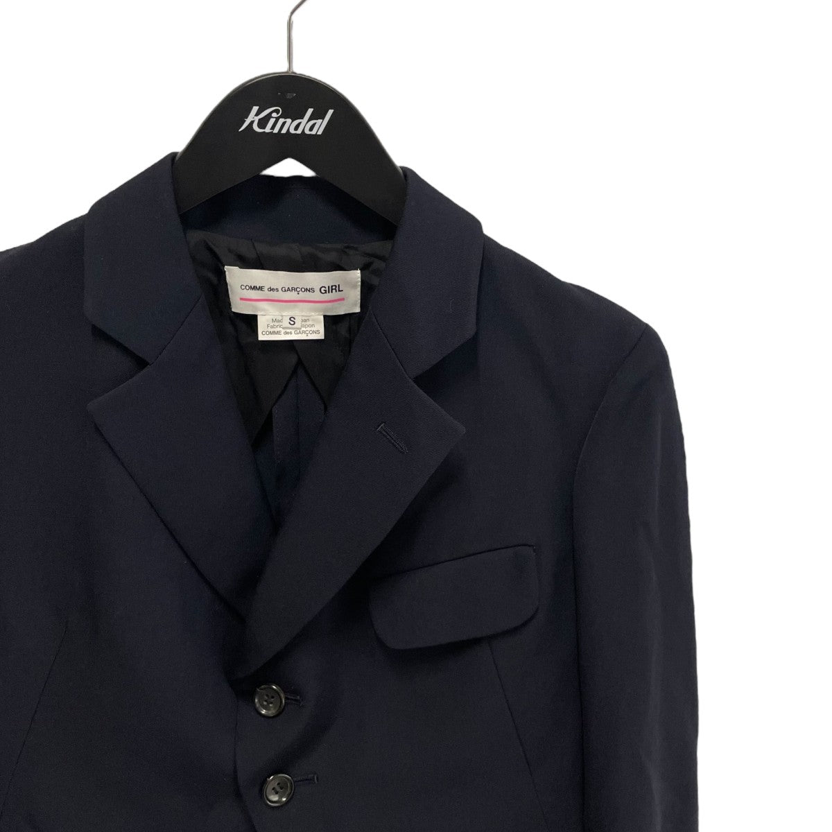 COMME des GARÇONS GIRL ネイビー テーラードジャケット S COMME des GARÇONS GIRL ネイビー テーラードジャケット S COMME