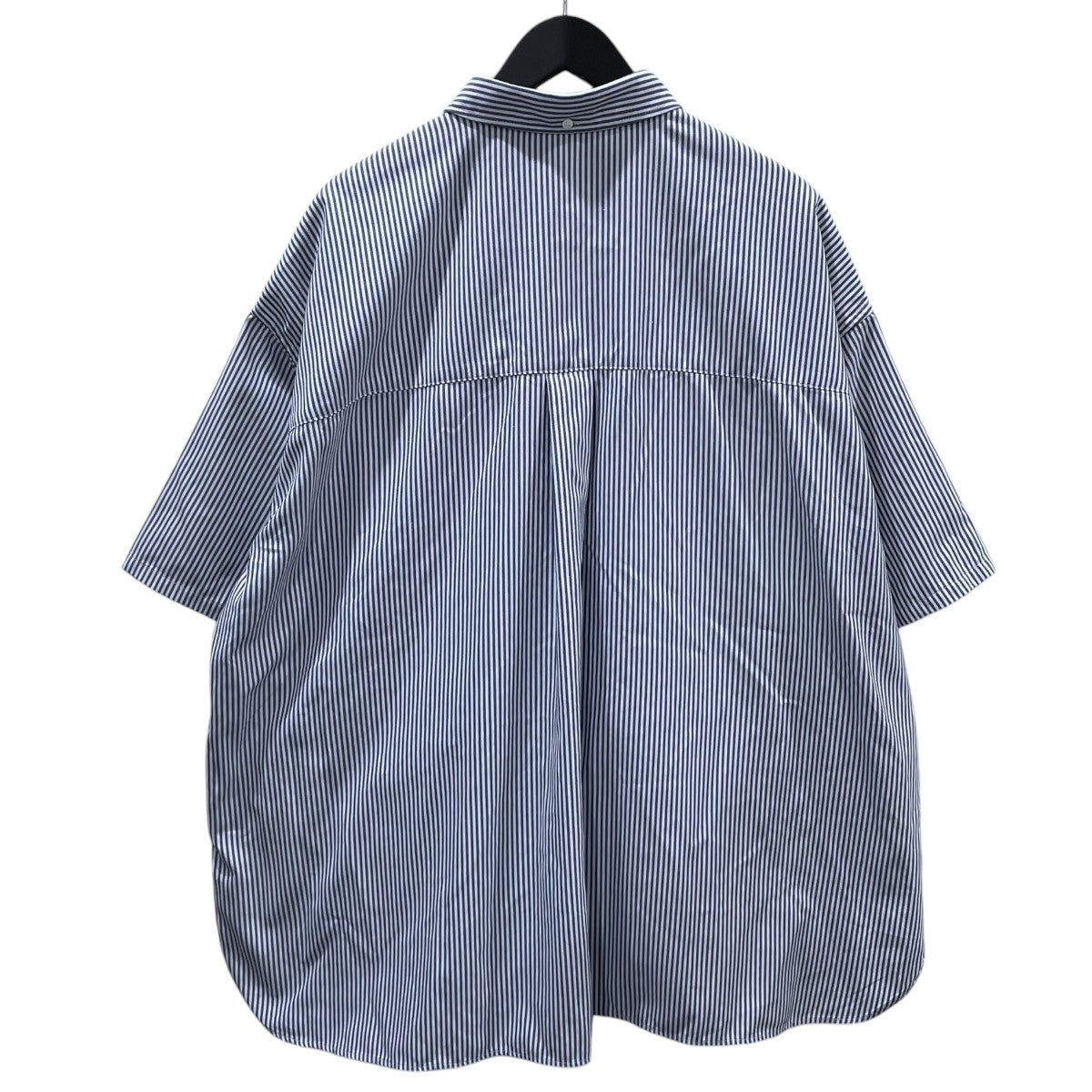 FreshService 半袖シャツ M ブルー　新品 FreshService(フレッシュサービス) 23SS ストライプ柄ボタンダウン半袖