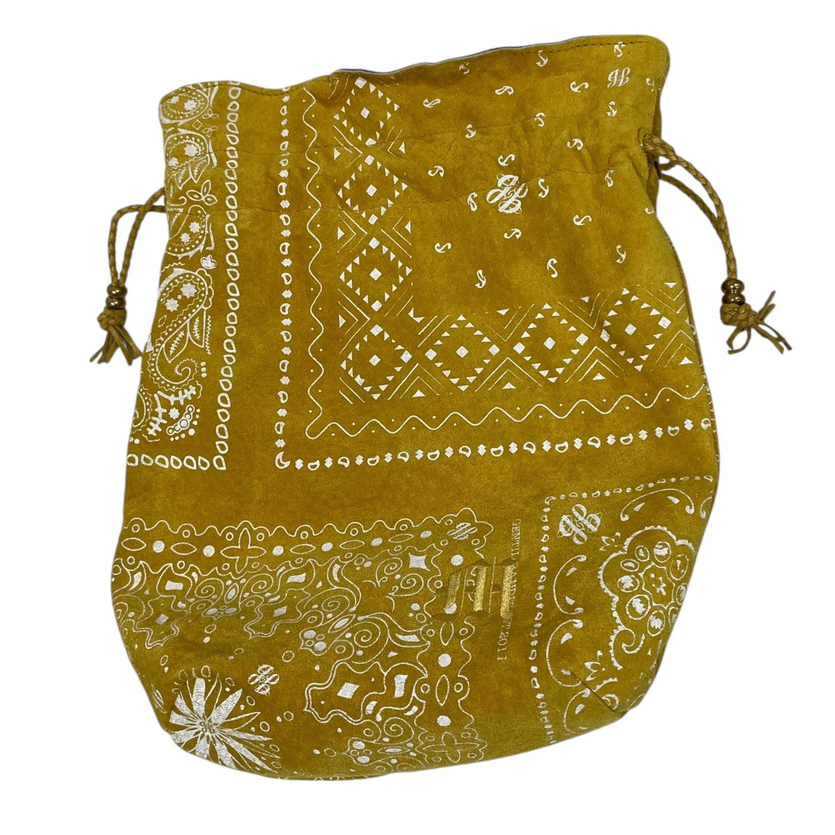 GENTIL BANDIT スエード巾着バッグ GENTIL BANDIT - スエード巾着バッグ / ブラック x ガンメタル