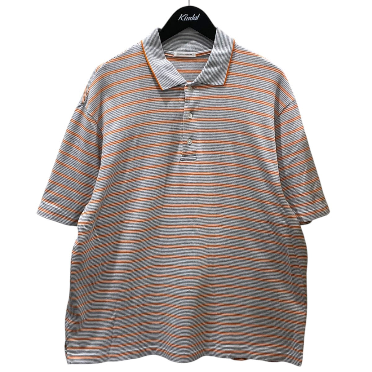 UNIVERSAL PRODUCTS． 23SS ボーダー柄半袖ポロシャツ MULTI BORDER S／S POLO マルチボーダー ショートスリーブポロ 231-60106 古着・中古-1枚目のアイテム画像