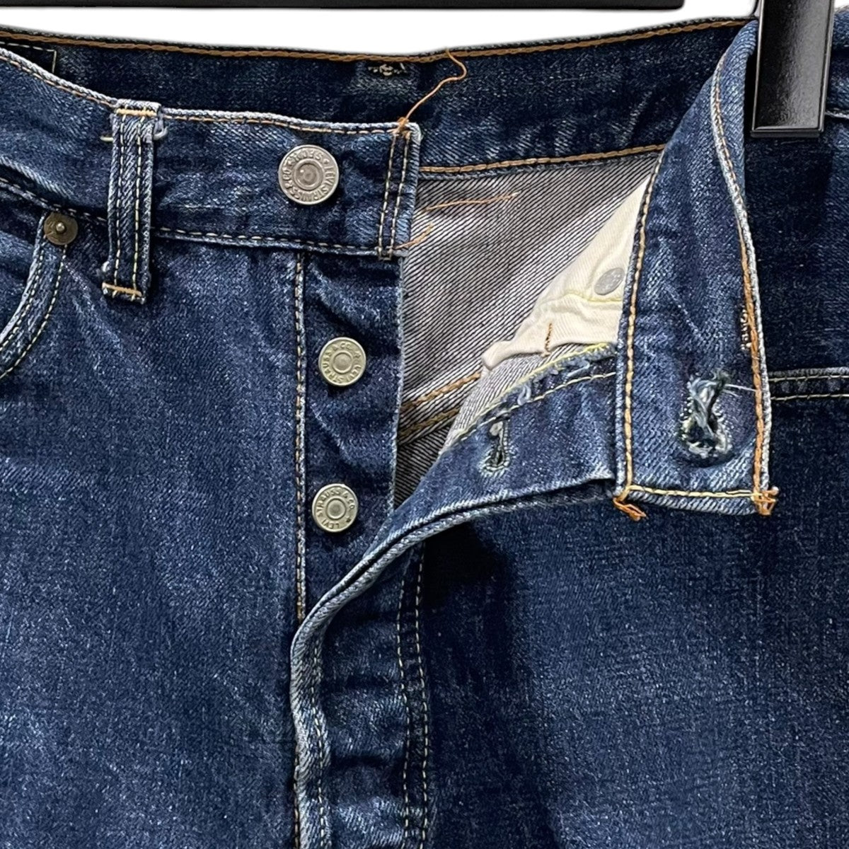 levis デニムハーフパンツ 501A タイプ物 ボタン裏6 古着・中古-3枚目のアイテム画像