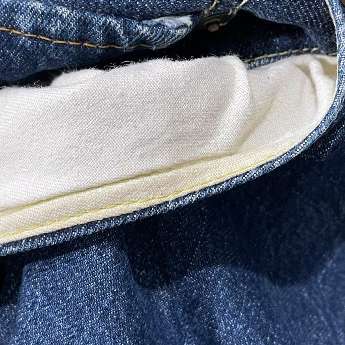 levis デニムハーフパンツ 501A タイプ物 ボタン裏6 古着・中古-6枚目のアイテム画像