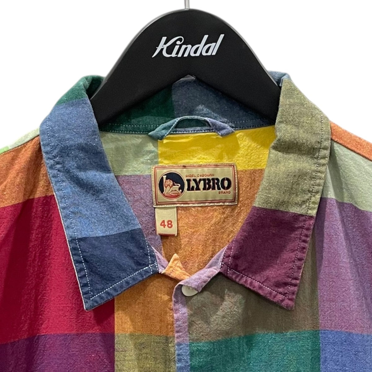 NIGEL CABOURN LYBRO 18SS チェック柄半袖シャツ SHORT SLEEVE SHIRT - COTTON ショートスリーブシャツ - コットン 8036-13-11000 古着・中古-3枚目のアイテム画像