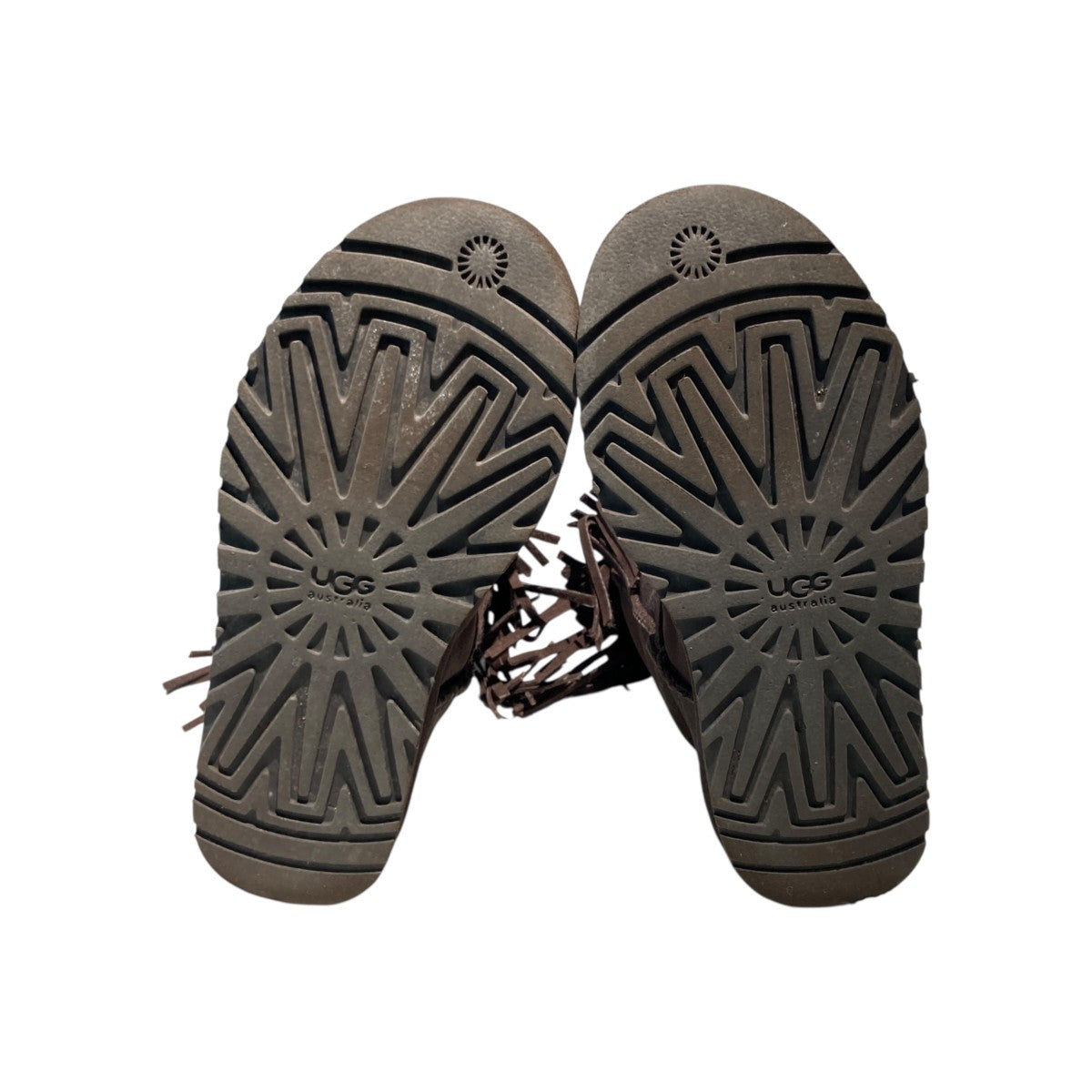 UGG×JIMMY CHOO スタータッズフリンジムートンブーツ ブラウン サイズ