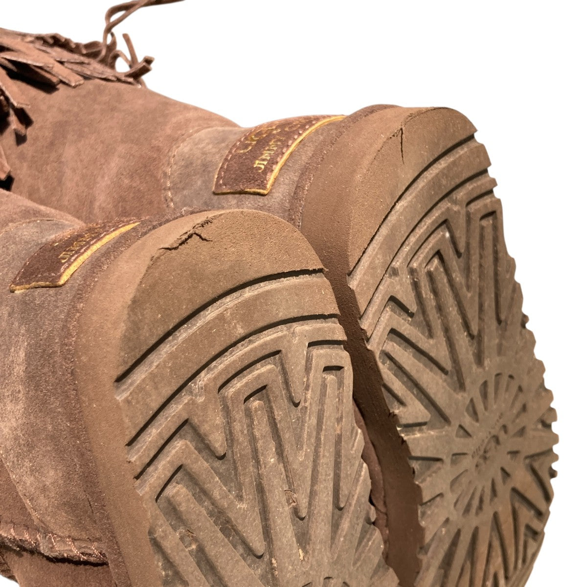 UGG×JIMMY CHOO スタータッズフリンジムートンブーツ ブラウン サイズ