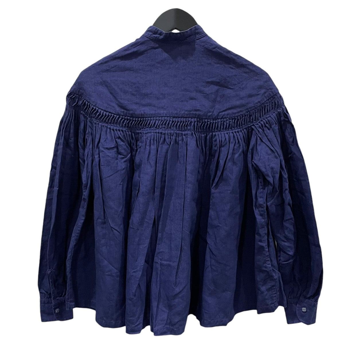 19SS リネンプルオーバーシャツ リネン高密度長袖タックシャツ 1219-31028