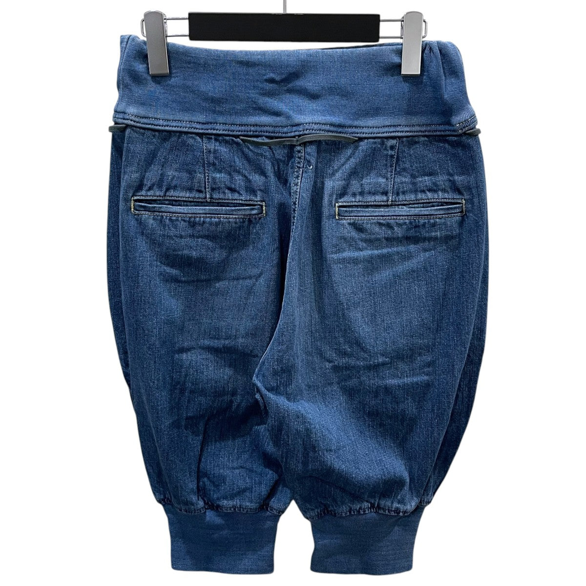 美品 キャピタル 12oz デニム サルエル ヌーベルパンツ インディゴ L KAPITAL(キャピタル) 12ozデニム サルエルヌーベルショートパンツ