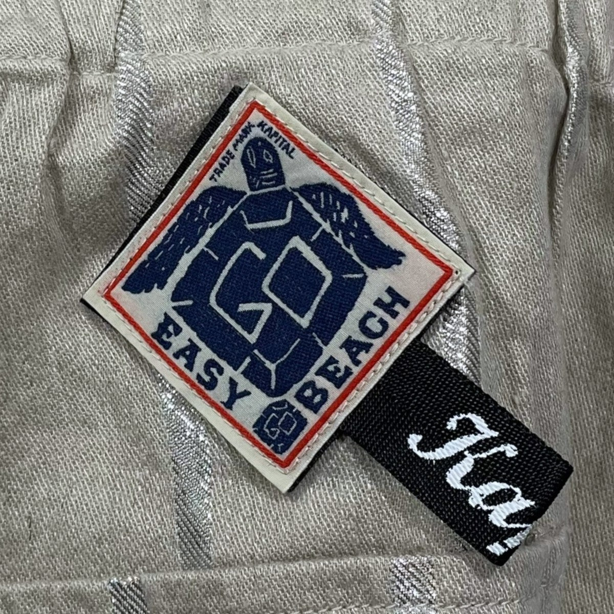 KAPITAL(キャピタル) 24SS ストライプ柄イージーパンツ リネン