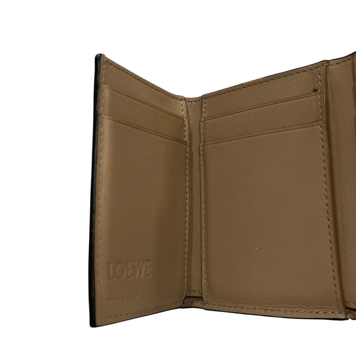 美品　ロエベ　LOEWE 折り財布　トライフォールド　アナグラム LOEWE】ロエベ アナグラム トライフォールド ウォレット 人気
