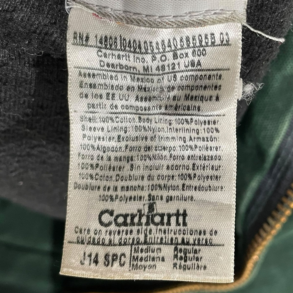 CarHartt ジップアップジャケット SANTA FE JACKET サンタフェジャケット J14 古着・中古-9枚目のアイテム画像