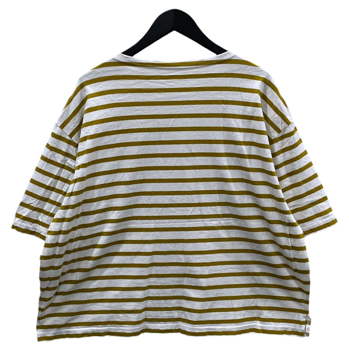 nest Robe ボーダー柄カットソー BASIC ビッグ半袖バスクTee UpcycleLino アップサイクルリノ 600242-7073 古着・中古-2枚目のアイテム画像